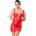 Noir Handmade F364 Bombshell Lace-Up Mini Dress Red S