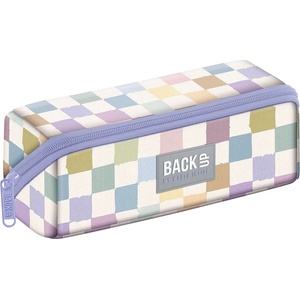 BackUP Ученически несесер BackUp 8 K - Pastel Checkered, 1 цип (710407)