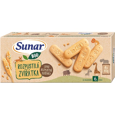 Sunar BIO sušienky Nezbedné zvieratká 160 g