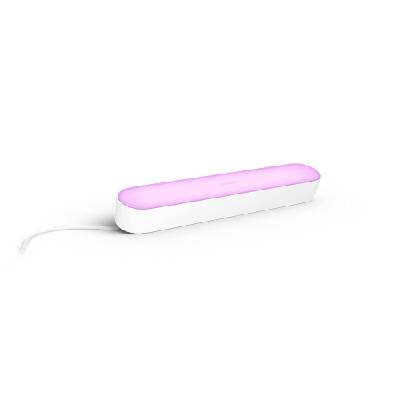 White & Color Ambiance Play Lightbar basic set (500 lm), dimmable LED lightbar for the Hue lighting system with 16 million colors, smart light control via voice or app, white, pack of 1 - 7820131P7