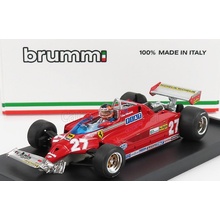 Brumm Ferrari F1 126ck Turbo N 27 Gp Canada Montreal 1981 Alettone Danneggiato Dal Giro lap 39 Al 54 Gilles Villeneuve With Driver Figure Red 1:43