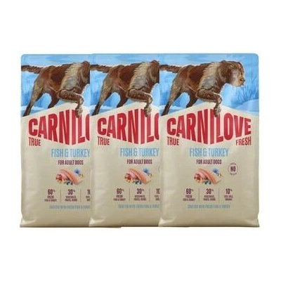 Carnilove True Fresh Dog Fish and Turkey Adult 3 x 4 kg a krůtou