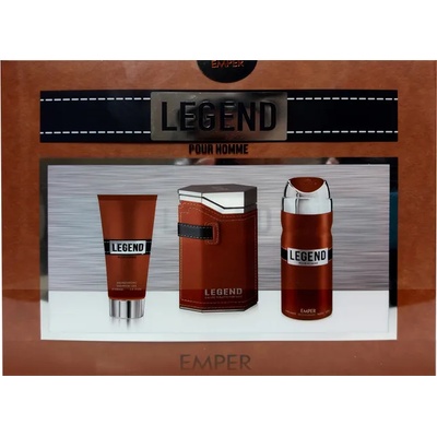 Emper Legend pour homme мъжки подаръчен комлект, Душ гел 250мл, EDP 100мл, дезодорант 150мл