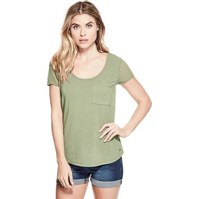 GUESS dámské tričko Desirae Pieced Top