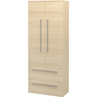 Mereo Bino, kúpeľňová skrinka vysoká, dvojitá, 163 cm, dub Sand Barbera