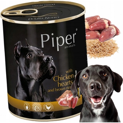 Piper Adult kuracie srdce a hnedá ryža 800 g