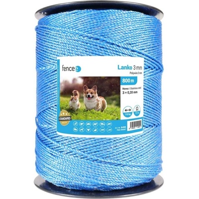 VNT electronics s.r.o. Lanko pro elektrický ohradník, průměr 3 mm, modré, délka 800 m