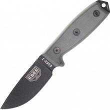 ESEE Knives Model 3 blade, handle 3P-MB-B with sheath + clip and MOLLE-back