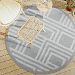 vidaXL Килим за открито, ARAKIL сив, Ø160 см, PP (368569)