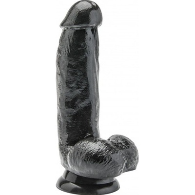 Get real Black 6'' Dildo Černý