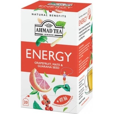 Ahmad Tea Funkčný čaj ENERGY Grapefruit guarana a maté 20 x 1,5 g