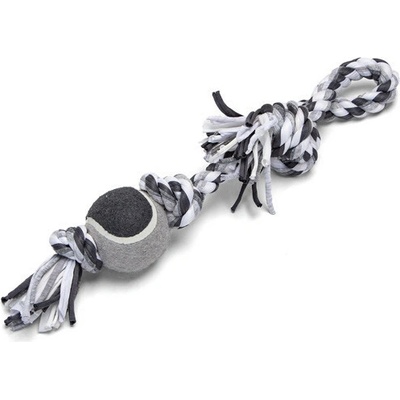 Nobleza bavlněné lano s míčkem 45 cm šedá