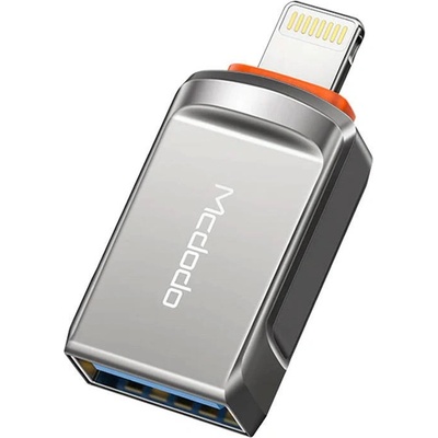 Mcdodo Адаптер от USB-A женско към Lightning мъжко за Apple устройства с Lightning порт - Mcdodo OT-8600 Lightning to USB-A Adapter (сребрист) (OT-8600)