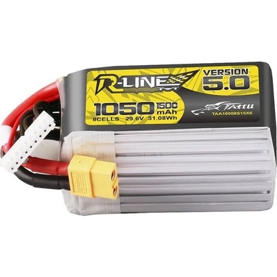 GENS ACE TATTU LIPO R-Line FPV Serie 8S 1050mAh 29.6V 8S1P 150C with XT60 Plug Version 5.0