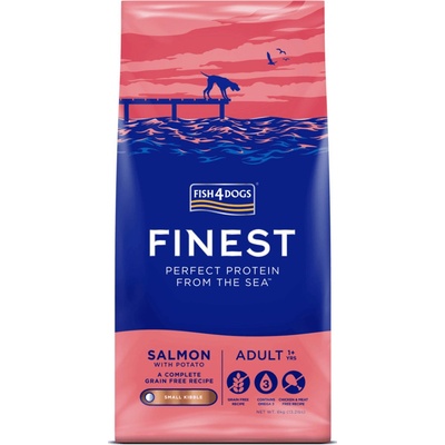 Fish4dogs malé psov Finest losos so sladkými zemiakmi 6 kg