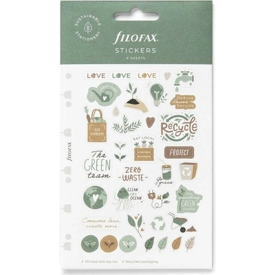 Filofax Eco Essentials, náplň do osobného/A5 diára, 140 samolepiek na 6 hárkoch
