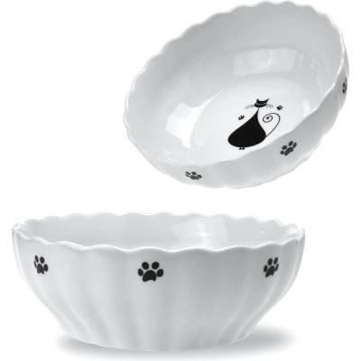 Český porcelán Dubí Mísa válcová Black Cats 24 cm
