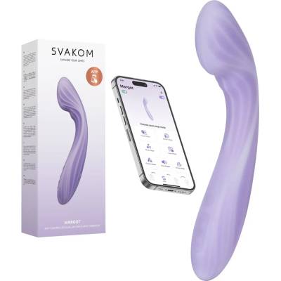 Смарт вибратор за G-точка, двойна стимулация и загряване, 21см. - Svakom Margot (SVAKOM0235)