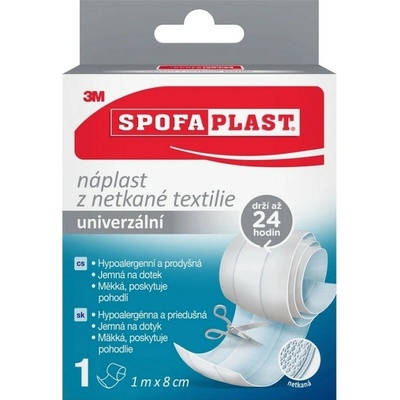 3M Spofaplast 854, na odřeniny, netkaná textilie, 6 cmx1 m, bílá