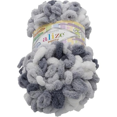 Puffy color 100 g – 5925 biela, sivá