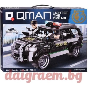 Image 1 of Qman Конструктор qman Полицейски автомобил 11017 (q11017)