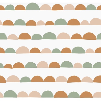 Esta Home 139267 Vliesová tapeta biela farebné pologule Forest Friends rozmery 0,53 x 10,05 m