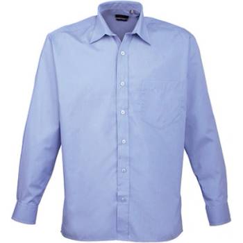 Premier Workwear pánská košile s dlouhým rukávem PR200 midblue