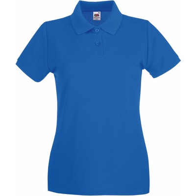 Fruit of the Loom lady-fit premium polo / Дамска поло тениска с къс ръкав - кралско синьо l (16303045003)