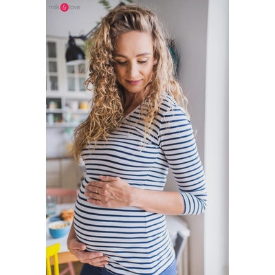 Kojící tričko 7/8 Milk Shirt Stripes – Zboží Dáma