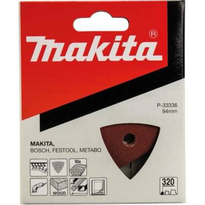 Makita - Brusný papír K320, 94x94 mm, 10 ks P-33336