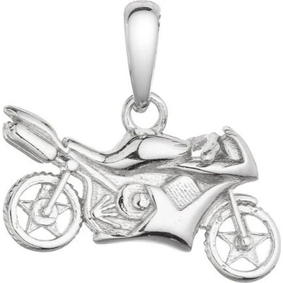 Evolution Group Pavona Stylový stříbrný přívěsek Motorka 64008
