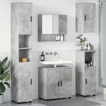 vidaXL Комплект мебели за баня 5 бр. Бетонно сиво 61 x 35 x 64 см (3392986)