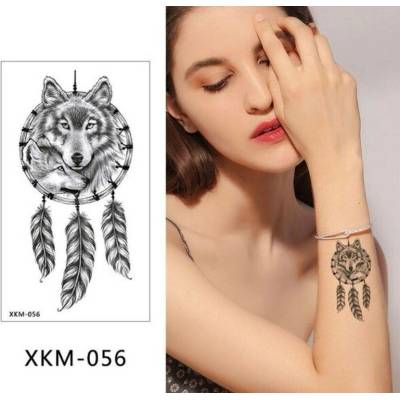 B-TOP Voděodolné dočasné tetování VLK XKM-056
