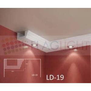  Ld-19 Декоративен профил за скрито led осветление ► 2метра (ld19)