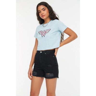 Trendyol dámské kraťasy Denim 8683046263015 černá