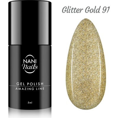 NANI Gel lak Amazing line Glitter Gold 5 ml – Zboží Dáma
