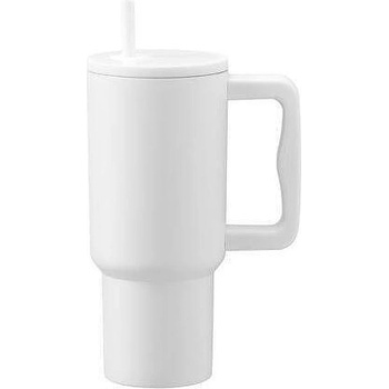 Maku (Финландия) Двустенна термочаша maku с дръжка и сламка в бял цвят - 900 мл (tb maku 645157)