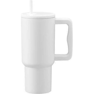 Maku (Финландия) Двустенна термочаша maku с дръжка и сламка в бял цвят - 900 мл (tb maku 645157)