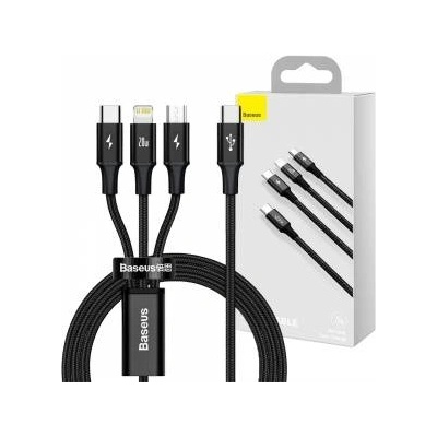 Baseus Rapid Series 3-in-1 USB Type-C Cable PD 20W 1.5m