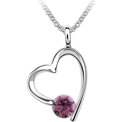 Amparo Miranda Prívesok Srdce s kryštálom H947 Ametyst