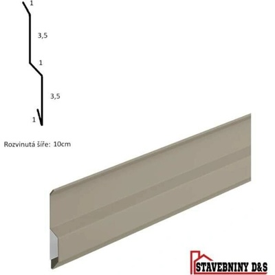 Krycí lišta RŠ: 10cm délka 2m (dilatční lišta)
