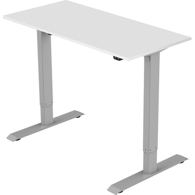 Delso Výškovo nastaviteľný stôl ADJUSTER 80 x 120 cm biela / sivá