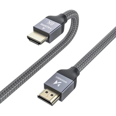Wozinsky Високоскоростен 8K HDMI към HDMI кабел (200 см) (черен-сребрист) - Wozinsky Ultra High Speed HDMI 2.1, 8K 60Hz Cable (WHDMI-20)