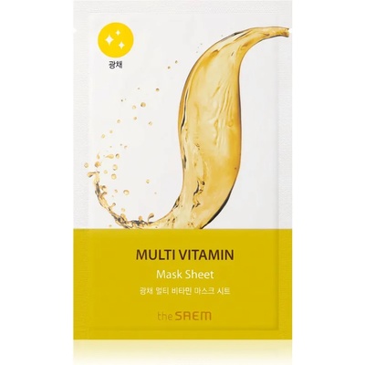 The Saem Bio Solution Multi Vitamin платнена маска за озаряване и виталитет на кожата 20 гр