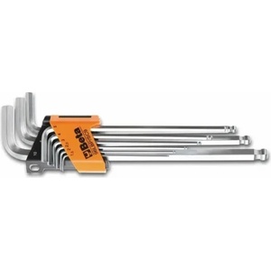 BETA TOOLS Комплект шестограми хромирани (9 бр) на сгъваем държач, 96 LBP/SC9, Beta Tools (000961354)