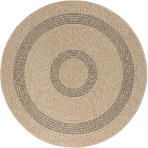Ayyildiz Черно-бежов кръгъл външен килим ø 160 cm Comilla - Ayyildiz Carpets (COMILLA1601600886BLACK)