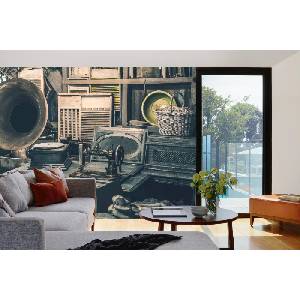 DIMEX ART Самозалепваща се флизелинова фототапета антични машини 375 x 250 см