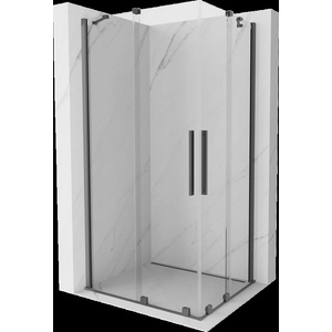 Mexen Velar Duo плъзгаща се душ кабина 90 x 80 см, прозрачна, оръдейна стомана - 871-090-080-02-95 (871-090-080-02-95)