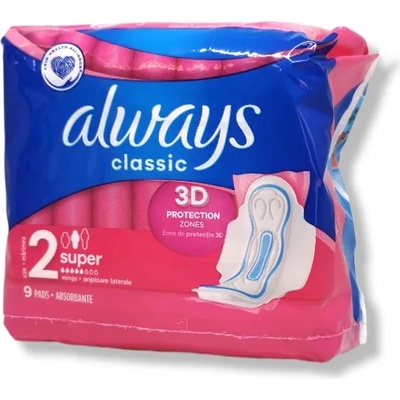 Always classic дамски превръзки, Super, 9 броя