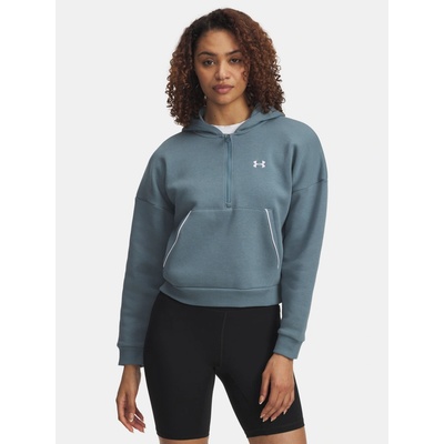 Under Armour Rival Flc Piped HZ Hoodie-BLU modrá